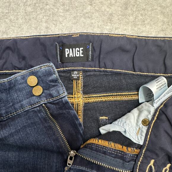 Paige Bootcut Jeans Womens Size 29 Dark Wash Blue Penrose Hidden Hills Mid Rise - Picture 5 of 13
